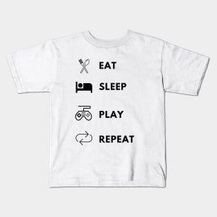 Eat sleep play repeat gamer lifecycle Kids T-Shirt